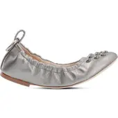 Jan Jansen Ballerina's Dames Grijs Leer Maat 38