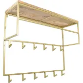 Loft42 Jip Kapstok - 12 haken - Metaal - Goud - 100x80x33