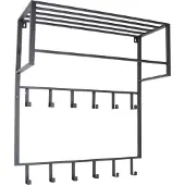 Loft42 Kapstok Boris - Zwart – Metaal – 12 haken - 90x80x30