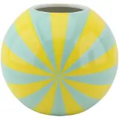 House Vitamin Vase flower vase swirl yellow/mint 20x20x17cm