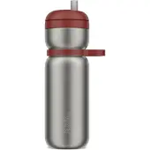 Mepal Thermosfles met rietje - Twist 600 ml - Smoothie Beker To Go - Tumbler - Mountain red