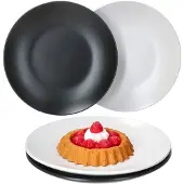 MamboCat Set van 4 gebaksbordjes Nero Bianco wit & zwart