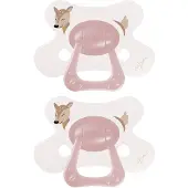 Difrax Fopspeen Natural - 18+ Maanden - Hert - Roze - 2 Stuks