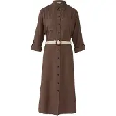 s.Oliver Blousejurk crème / chocoladebruin