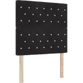 vidaXL LED boxspringbed met matras, zwart, 90 x 200 cm, fluweel
