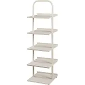 En.casa Schoenenrek Poytya met 5 planken chamapgne 119x34x32 cm []