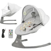 Kinderkraft LUMI 2 babywieg, elektrische babyschommel, geschikt vanaf de geboorte tot 9 maanden