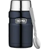 Thermos Voedselcontainer 710ml met Opvouwbare Lepel - Marineblauw