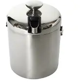 Cook Concept ijsemmer metalen deksel en klem 1,3l, IJsmachines + ijsmakers, Zilver