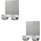 XIVADA Scheermeshaakjes - Zelfklevend - Rvs - Zilver - Set van 2
