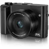 INF DC218T 4K HD-camera met dubbele lenzen en touchscreen zwart