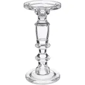 Atmosphera kaarsen kandelaar Decoglass - voor stompkaarsen - glas - transparant - 11 x 24 cm