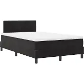 vidaXL LED boxspringbed met hoofdeinde, zwart, 120 x 190 cm, fluweel