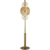 Searchlight Vloerlamp Wagon Wheel, brons / oud-messing, Woon-/ Eetkamer, metaal, vloerlamp