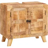 vidaXL Badkamerkast Bruin Massief mangohout en engineered hout