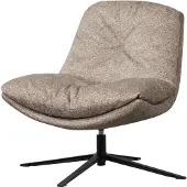 Woood Arve Draaifauteuil - Bedrukte Stof - Naturel Melange - 86x82x87