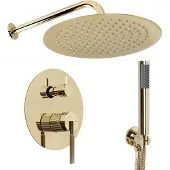 REA Inbouw Regendoucheset Argon Gold + Box