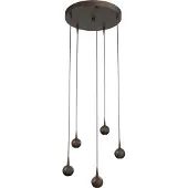 Masterlight Hanglamp Talana 5-lichts cacao rond