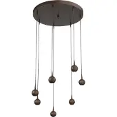 Masterlight Hanglamp Talana 7-lichts cacao rond