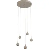 Masterlight 5-lichts hanglamp Talana beige terra Ø 35cm DTW
