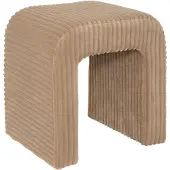 Atmosphera Sevi Poef - Corduroy - 41x36x43cm - Beige