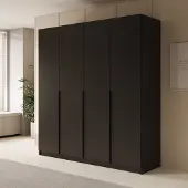 Meubella - Kledingkast Sabre - Zwart - 200 cm