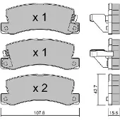 AISIN BPVW-1049 Remblokken