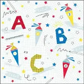 Ambiente Lunch servetten ABC - - 33x33 cm