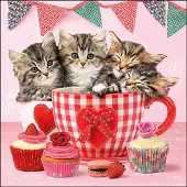Ambiente - Lunch servetten - Cats in tea cups