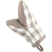 Tiseco Keukenhandschoen Home Studio Gingham Taupe (Set van 2)