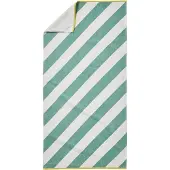 Vertbaudet Personaliseerbare bad-/strandhanddoek, met gerecycled katoen blauw, gestreept