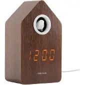 Karlsson Wekker Cuckoo LED Dark Wood Veneer