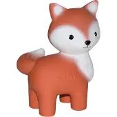 Tikiri Mijn Eerste Bosdiertje - Vos - Natuurlijk Rubber - Met Belletje - 0 Jaar