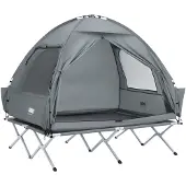 SoBuy OGS32-II-L-HG Opblaasbare Camping Tent - Grijze Textiel 193x145cm