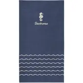 Seahorse Waves Strandlaken - 100x180 cm - Blauw