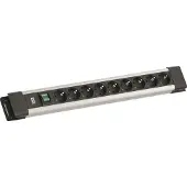 Bachmann CONNECTUS 9xCEE7/3, 1xschakelaar 2,0 m CEE7/7 grijs