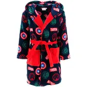 Marvel Badjas - Donkerblauw - zachte fleece ochtendjas - The Avengers - maat 140