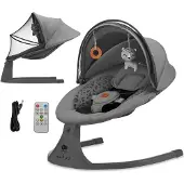 Kinderkraft LUMI 2 babywieg, elektrische babyschommel, geschikt vanaf de geboorte tot 9 maanden