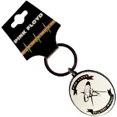 Pink floyd - First In Space Oval Sleutelhanger - Gebroken wit