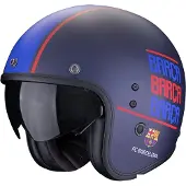 Scorpion Belfast Evo FC Barcelona Blauw Mat Jethelm Maat L