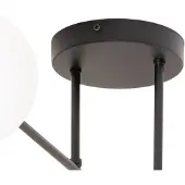 Euluna Plafondlamp Glassy, dimbaar, zwart, Woon-/ Eetkamer, Glas, Modern, plafondlamp