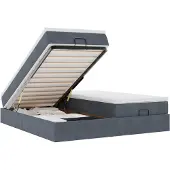 vidaXL Ottoman bed met matrassen 200x200cm fluweel donkergrijs