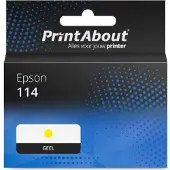 PrintAbout Inktcartridge 114 (C13T07B440) Geel geschikt voor Epson
