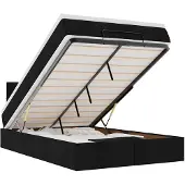 vidaXL Bed met matras 120x200 cm stof zwart
