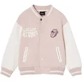 The Rolling Stones Rolling Stones bomberjack voor meisjes lichtroze