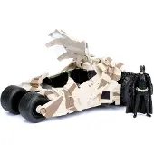 Jada Batman The Dark Knight Diecast Model 1/24 2008 Batmobile Camo with figure