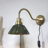 PR Home Wandlamp Ester, groen, Woon-/ Eetkamer, metaal, Vintage, wandlamp