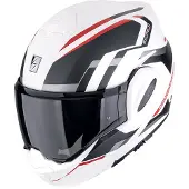 Scorpion EXO-Tech Evo Furio Zwart Wit Rood Systeemhelm Maat S