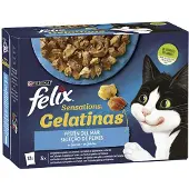 Purina Felix Sensations Zeefeest 12x85g Kattenvoer 6 Eenheden