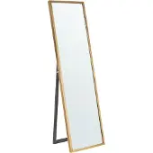 Beliani TORCY - Staande spiegel - Goud - Synthetisch materiaal